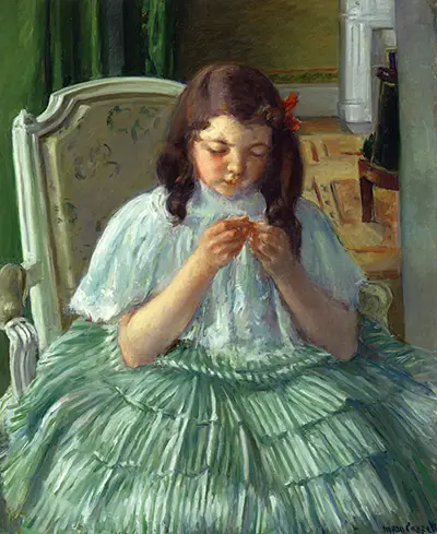 Francoise in Green, Sewing Mary Cassatt